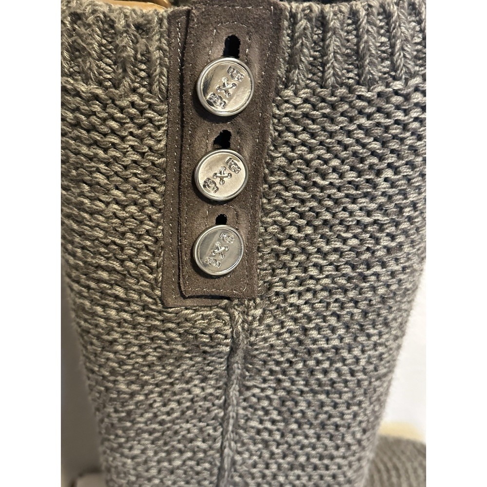 New UGG Australia Purl Cardy Knit Winter Boots UGGPURE Womens's US 6 EU 37 Gray - Picture 2 of 13